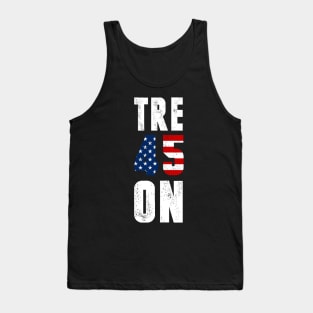 TRE45ON Treason President Distressed Tshirt Tank Top